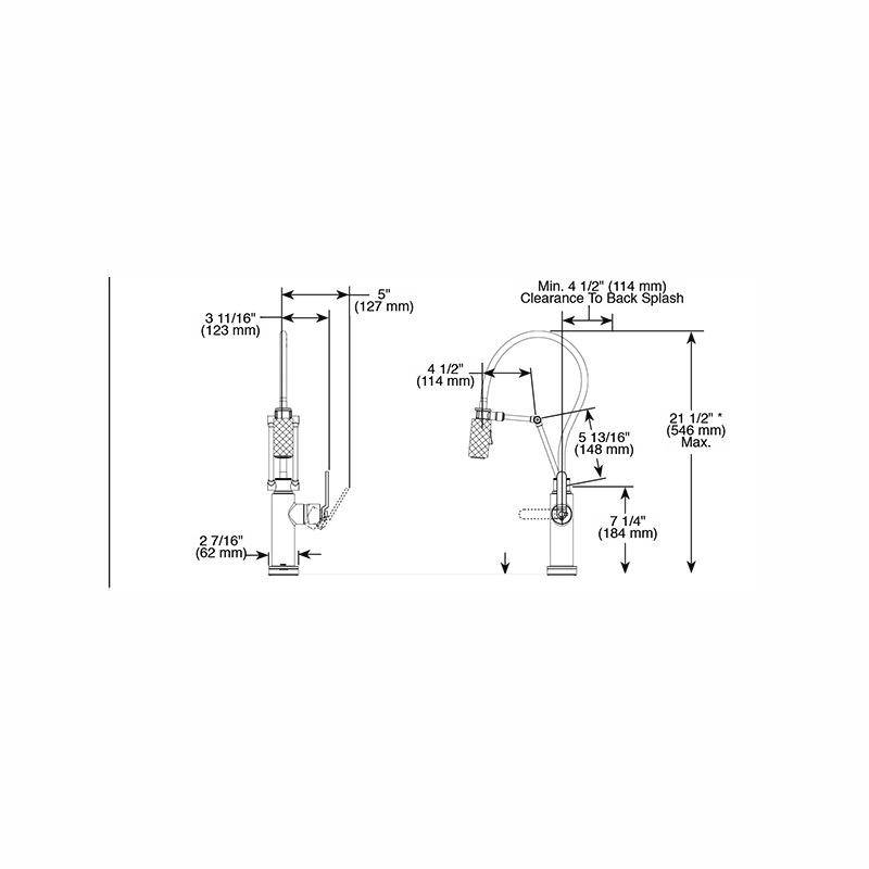 Brizo 64244LF Litze Smart Touch Articulating Faucet Luxe Gold 2