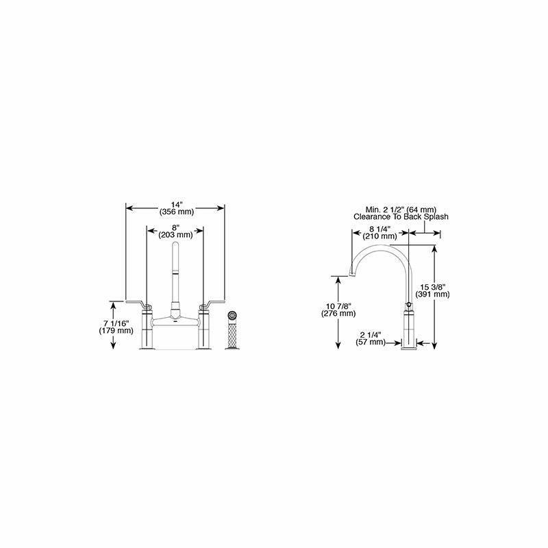 Brizo 62544LF Litze Bridge Faucet Industrial Handle Luxe Gold 2