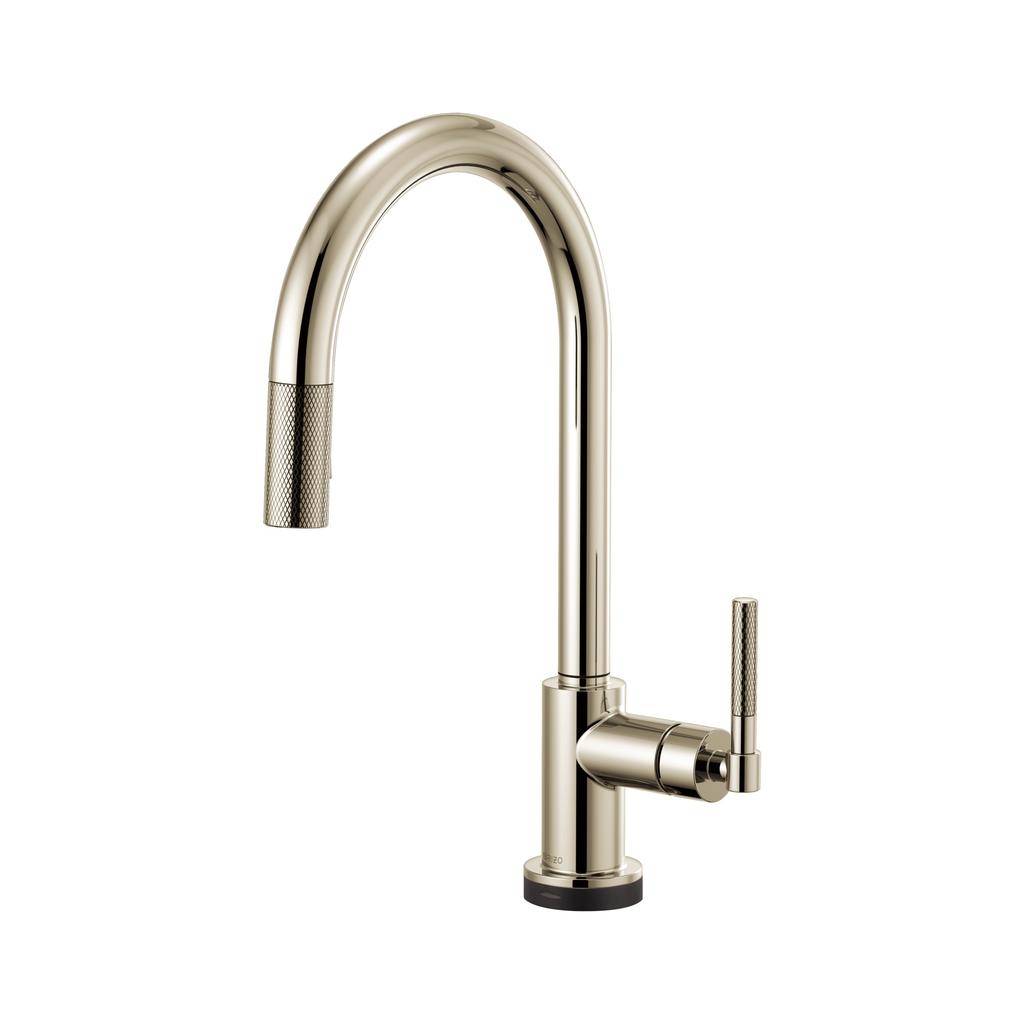 Brizo 64043LF Litze Smart Touch Pull Down Arc Spout Faucet Polished Nickel 1