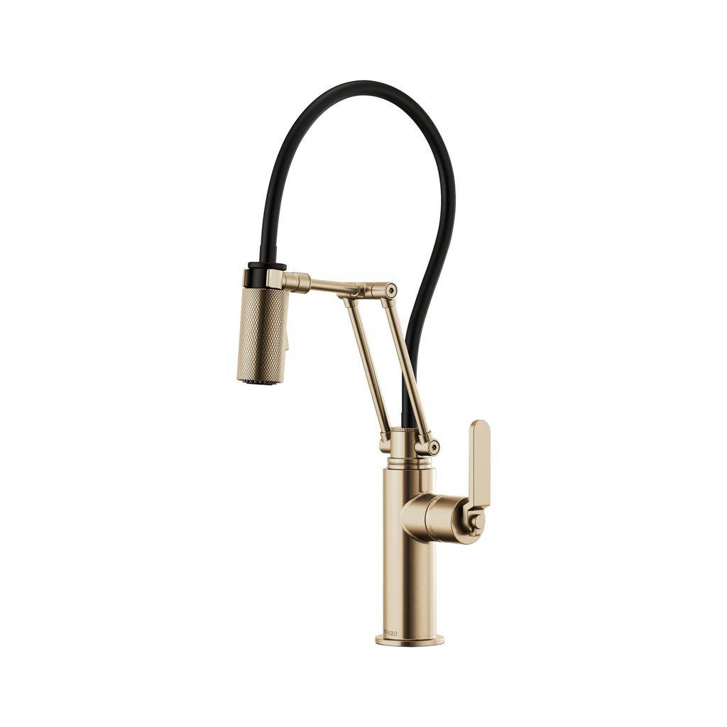 Brizo 63244LF Litze Articulating Kitchen Faucet Luxe Gold 1