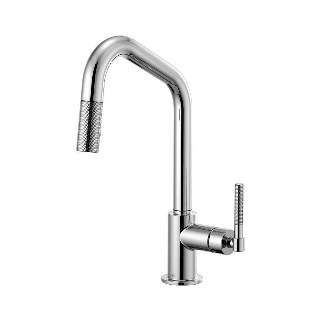 Brizo 63063LF Litze Pull Down Angled Spout Knurled Handle Faucet Chrome 1