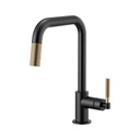 Brizo 63053LF Litze Pull Down Square Spout Knurled Handle Faucet Luxe Gold Matte Black 1