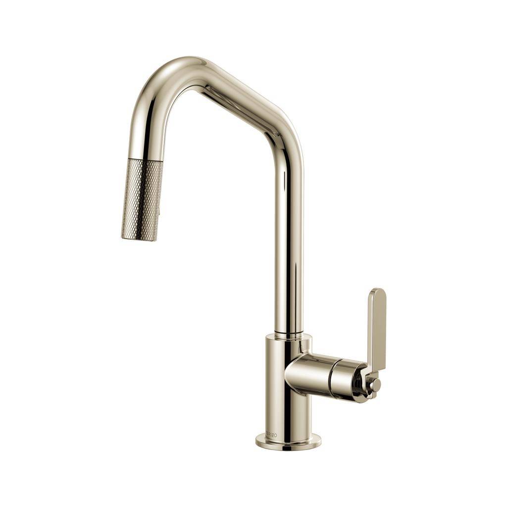 Brizo 63064LF Litze Pull Down Angled Spout Kitchen Faucet Polished Nickel 1