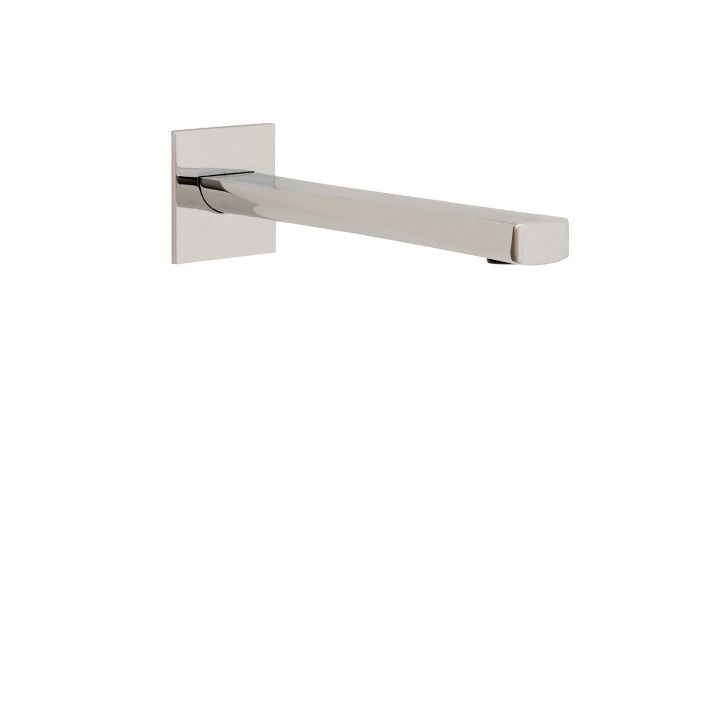 Aquabrass 19032 Chicane 9 Square Tub Spout Brushed Nickel 1