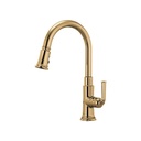 Brizo 63074LF Rook Single Handle Pull Down Kitchen Faucet Polished Gold 1