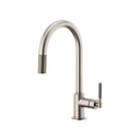 Brizo 63043LF-SS Litze Arc Spout Pull Down Knurled Handle Stainless 1