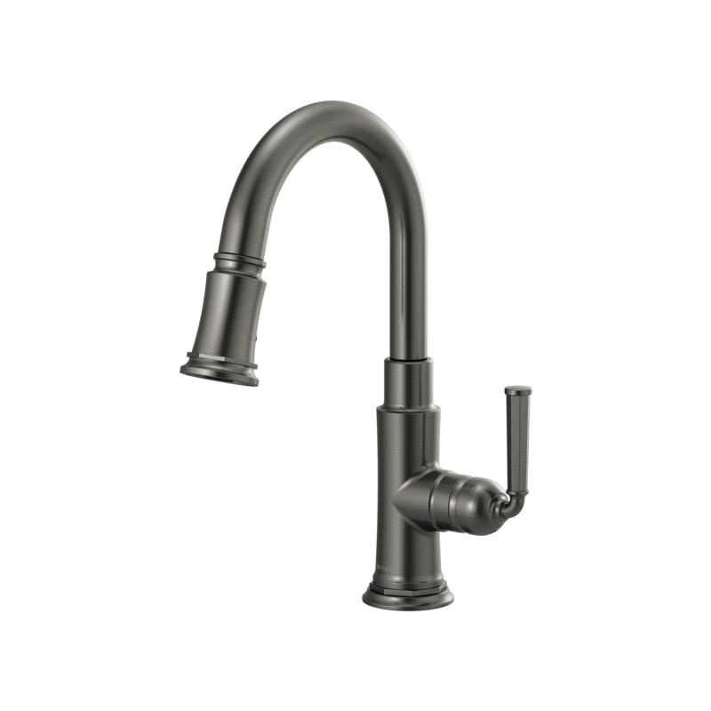 Brizo 63974LF Rook Single Handle Pull Down Prep Kitchen Faucet Luxe Steel 1