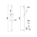 Treemme 1347 Shower Rail And Waterway Stainless 2