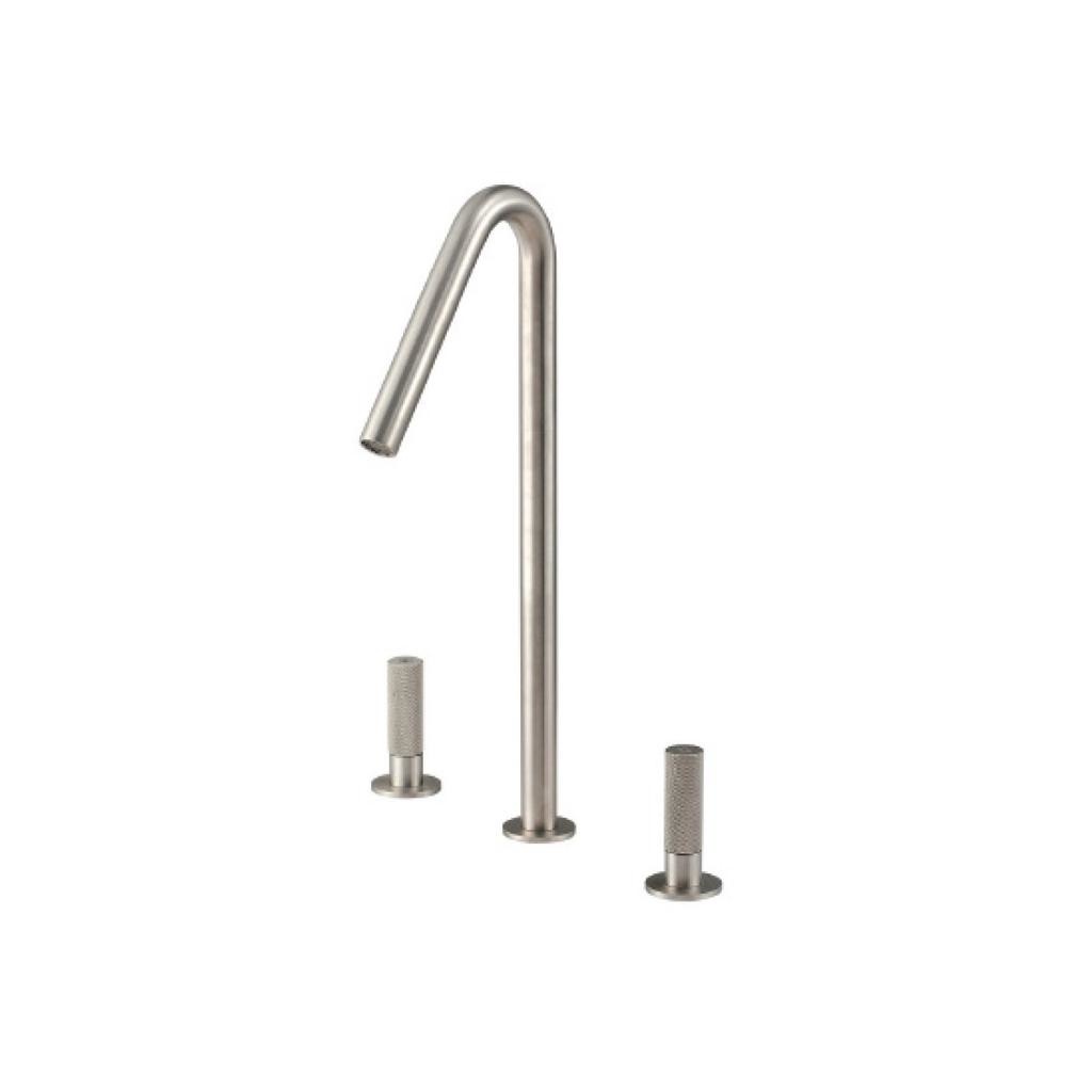 Treemme 6016 Tall Widespread Lavatory Faucet Stainless 1