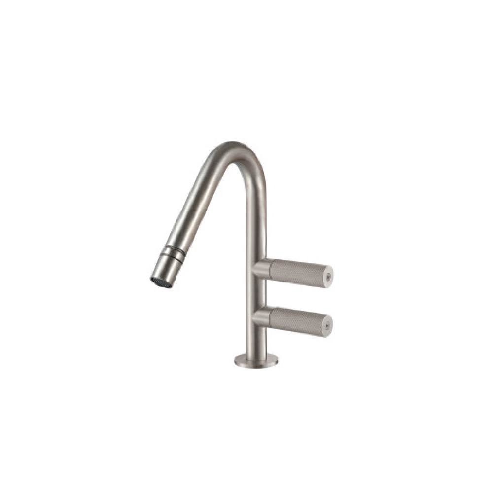 Treemme 3024 Single Hole Bidet Faucet Two Handles Swivel Spray Stainless 1