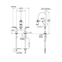 Brizo 62174LF Rook Articulating Bridge Faucet With Finished Hose Luxe Gold 2