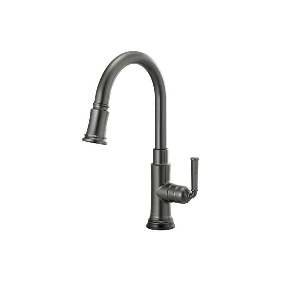 Brizo 64074LF Rook Pull Down Kitchen Faucet With Smart Touch Luxe Steel 1