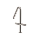 Treemme 6053 Medium Single Hole Lavatory Faucet Two Handles Stainless 1