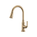 Brizo 63074LF Rook Single Handle Pull Down Kitchen Faucet Luxe Gold 1
