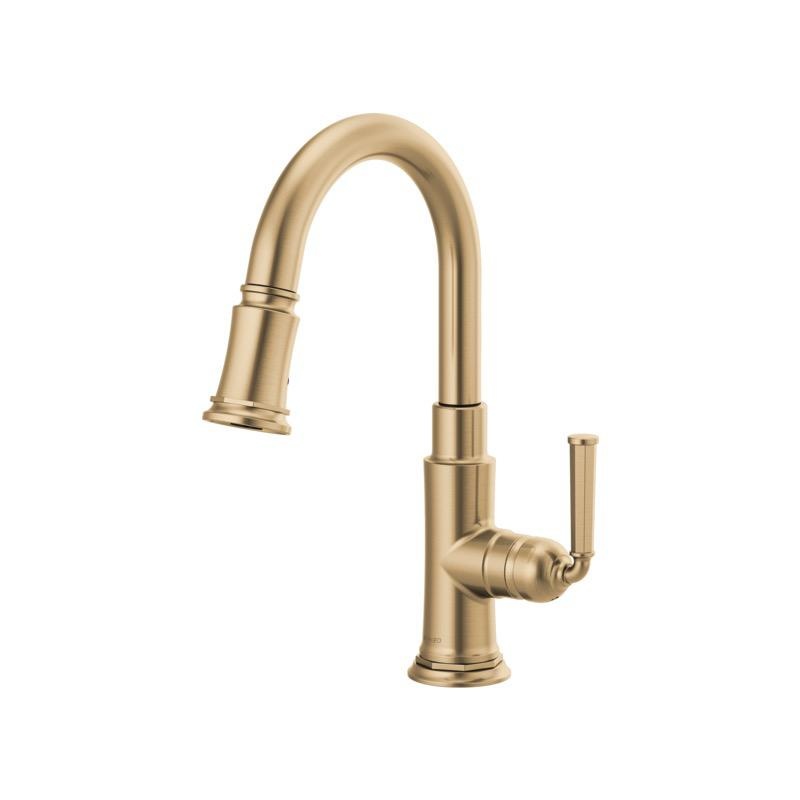 Brizo 63974LF Rook Single Handle Pull Down Prep Kitchen Faucet Luxe Gold 1