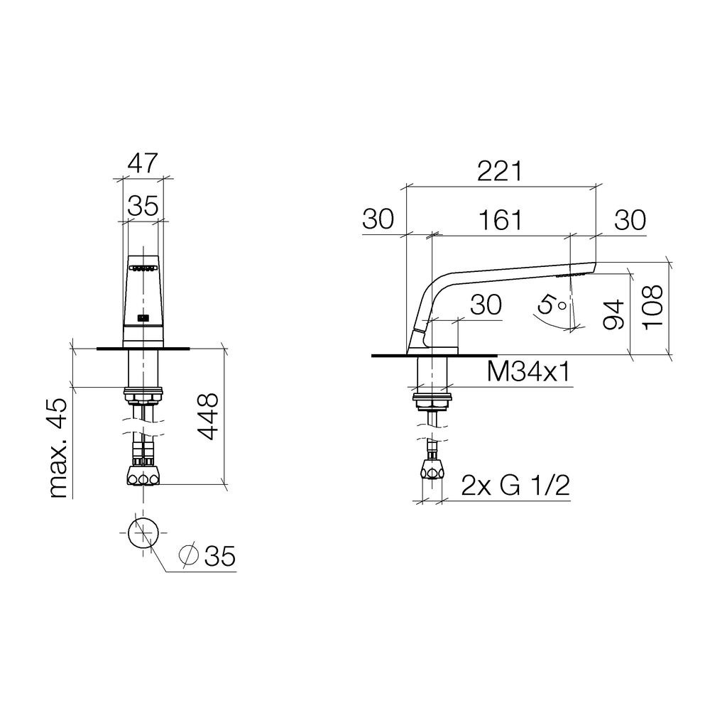 Dornbracht 13714705 Cl.1 Lavatory Spout Without Drain Chrome 2