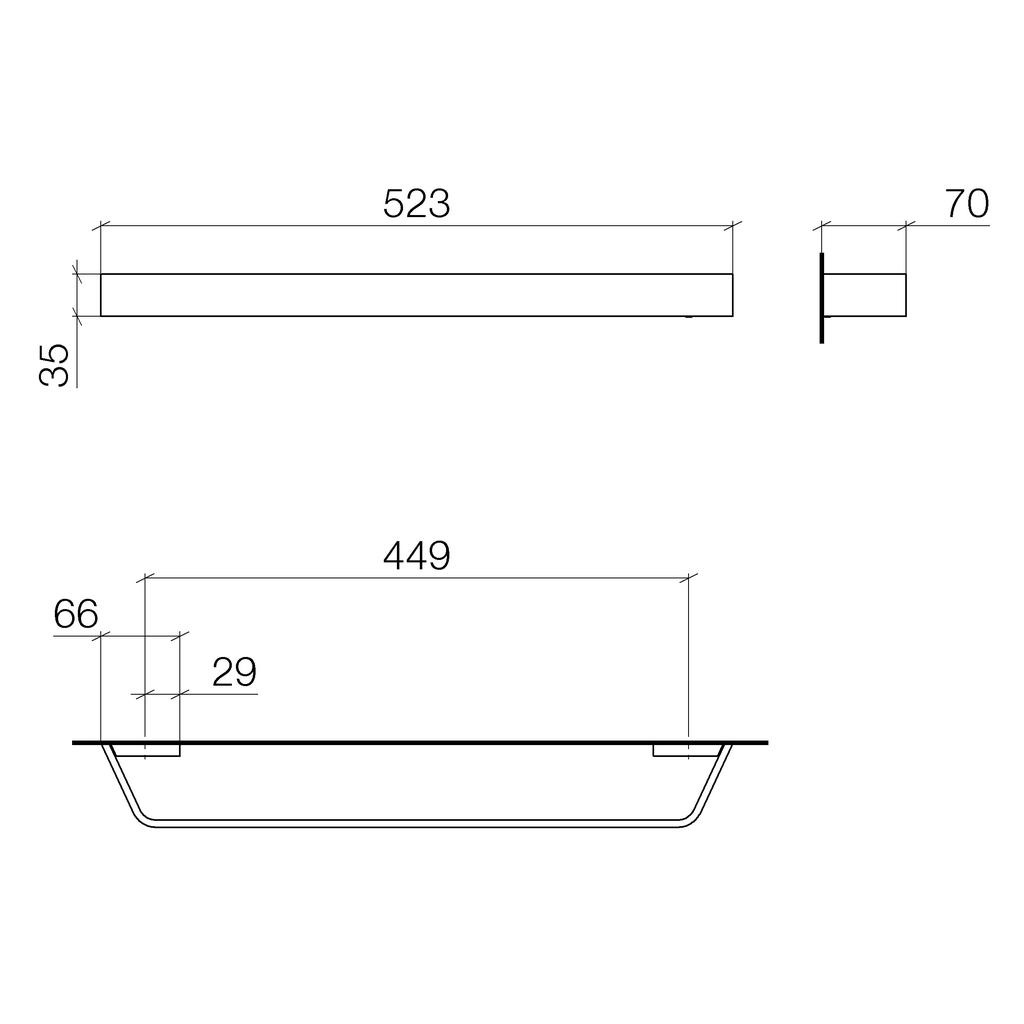 Dornbracht 83045705 Cl.1 Towel Bar Platinum Matte 2