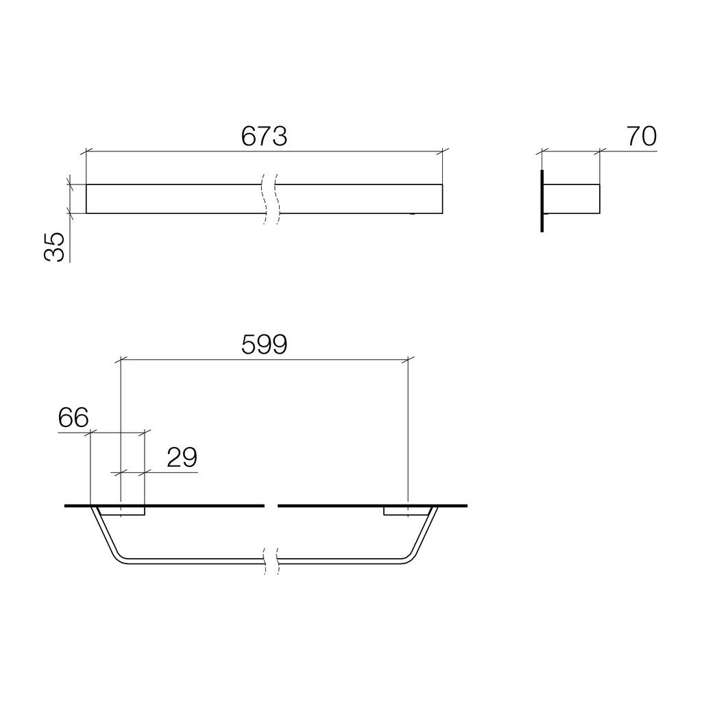 Dornbracht 83060705 Cl.1 Towel Bar Platinum Matte 2