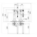 Dornbracht 25943809 Vaia Free Standing Tub Spout Platinum Matte 2