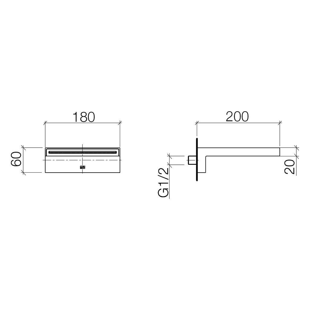 Dornbracht 13430740 Deque Tub Spout Black Matte 2