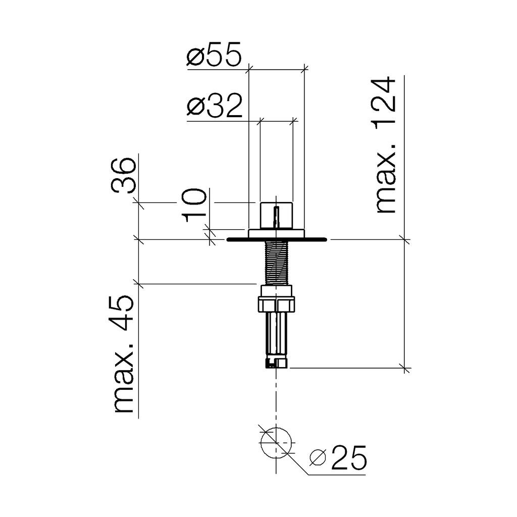 Dornbracht 10710970 Elio Drain Knob Platinum Matte 2
