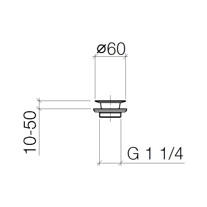 Dornbracht 10100970 European Grid Drain 1 1/4" Platinum Matte 2