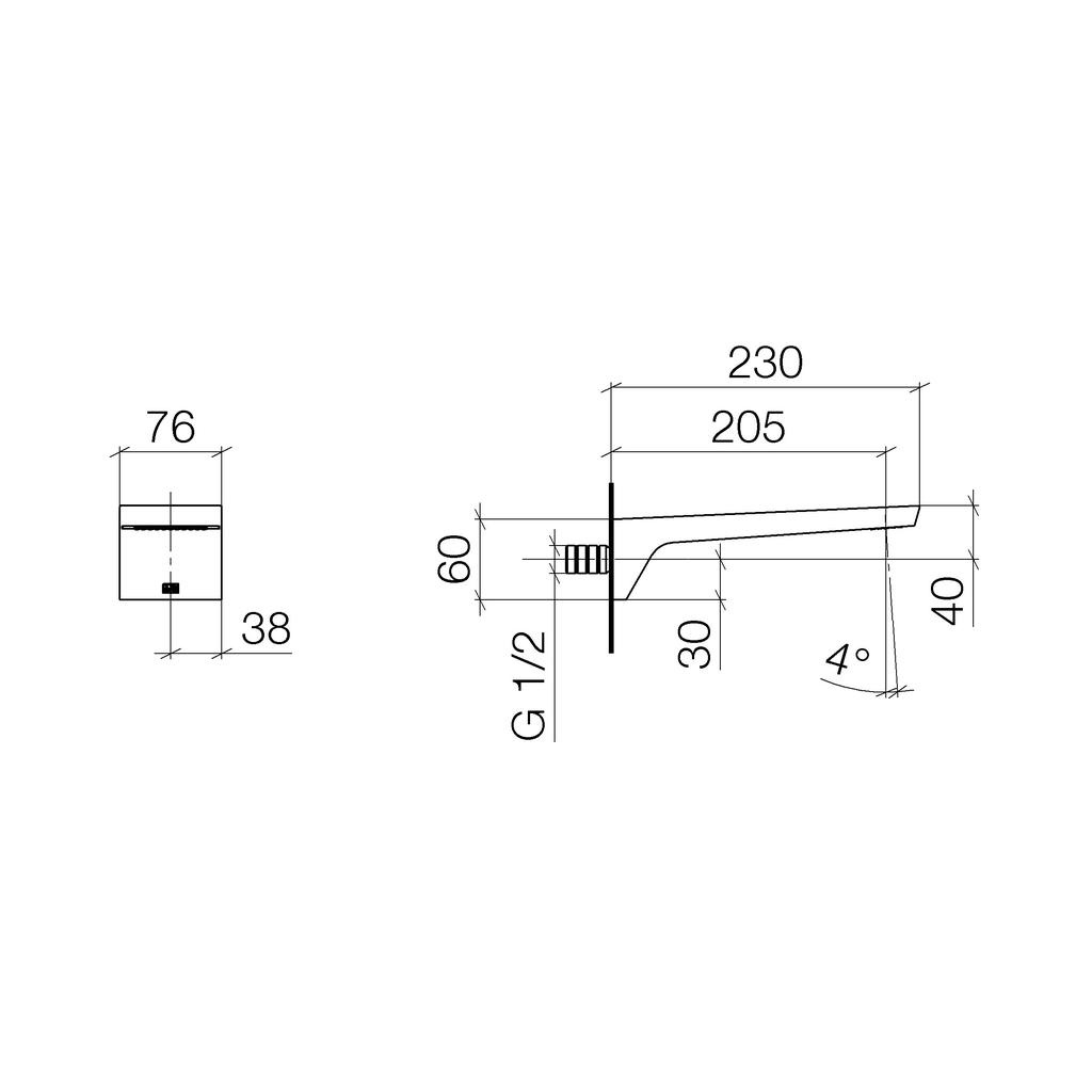 Dornbracht 13801705 Cl.1 Tub Spout Chrome 2