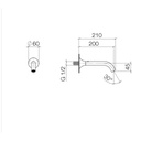 Dornbracht 13801809 Vaia Wall Mounted Tub Spout Platinum Matte 2