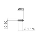 Dornbracht 10100970 European Grid Drain 1 1/4" Durabrass 2