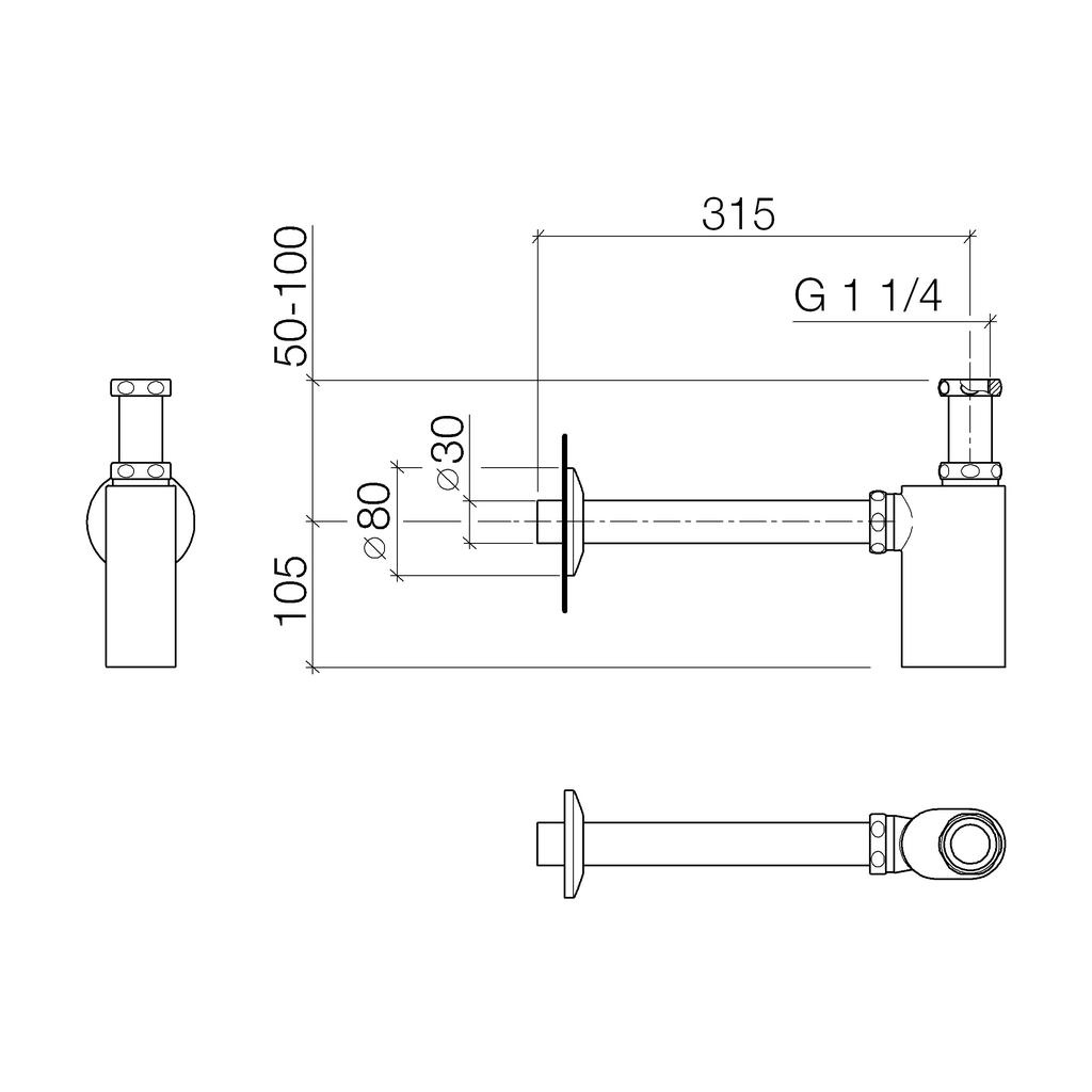 Dornbracht 10040970 Madison Generic Round Siphon Chrome 2