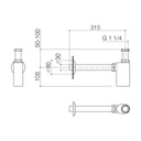 Dornbracht 10040970 Madison Generic Round Siphon Platinum Matte 2