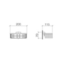 Dornbracht 83290970 Tara Generic Shower Basket Platinum Matte 2
