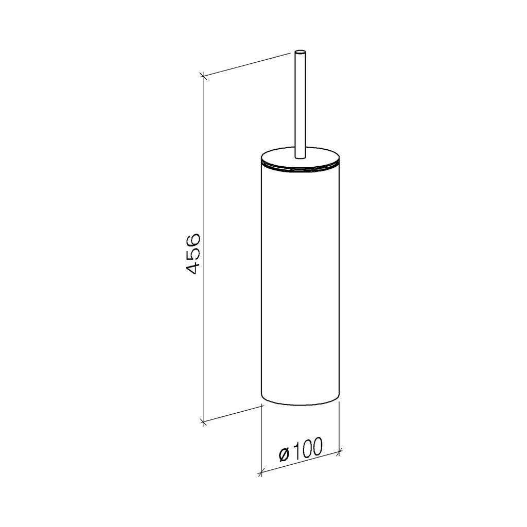 Dornbracht 84910979 Deque Generic Toilet Brush Set Platinum Matte 2