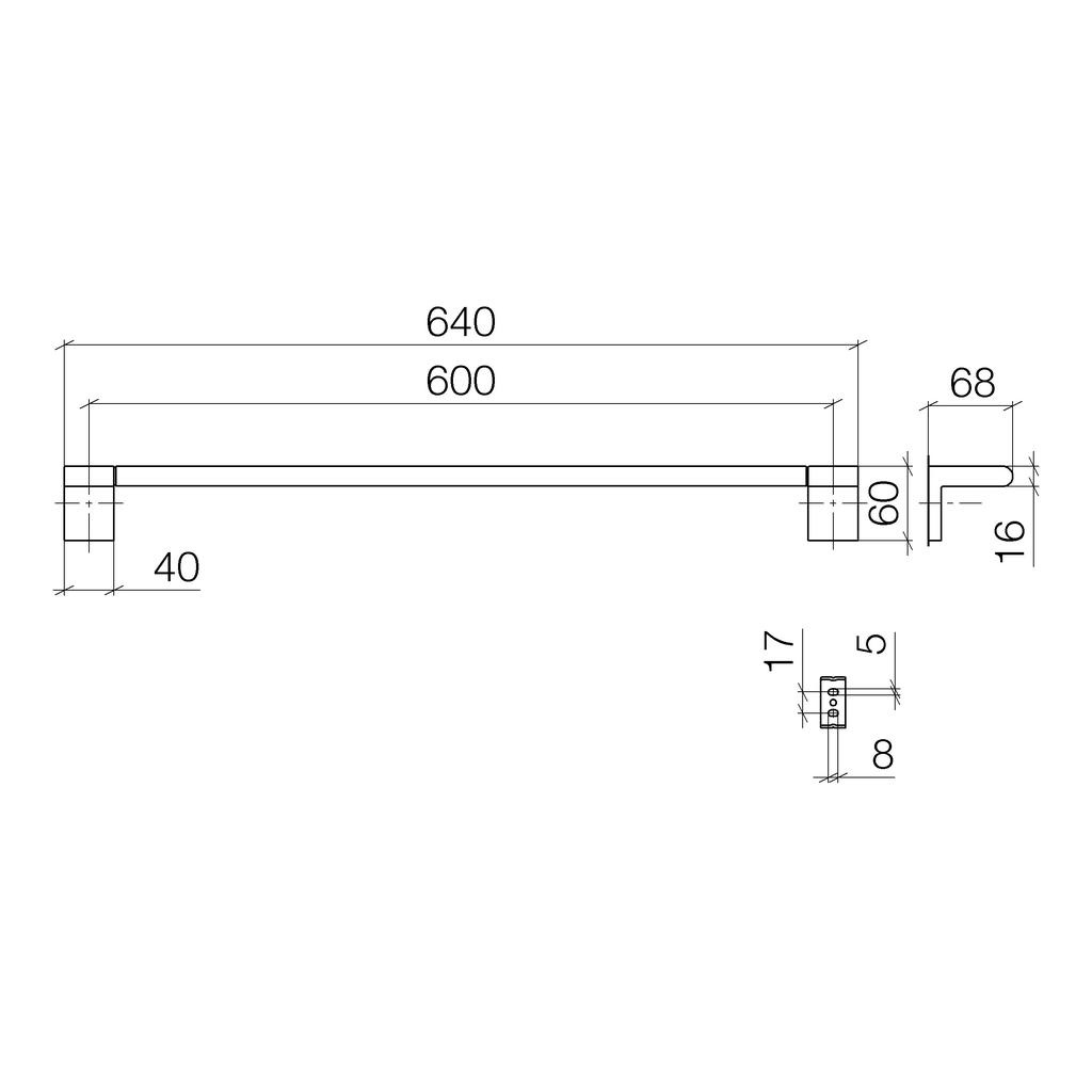 Dornbracht 83060670 Imo Towel Bar Chrome 2