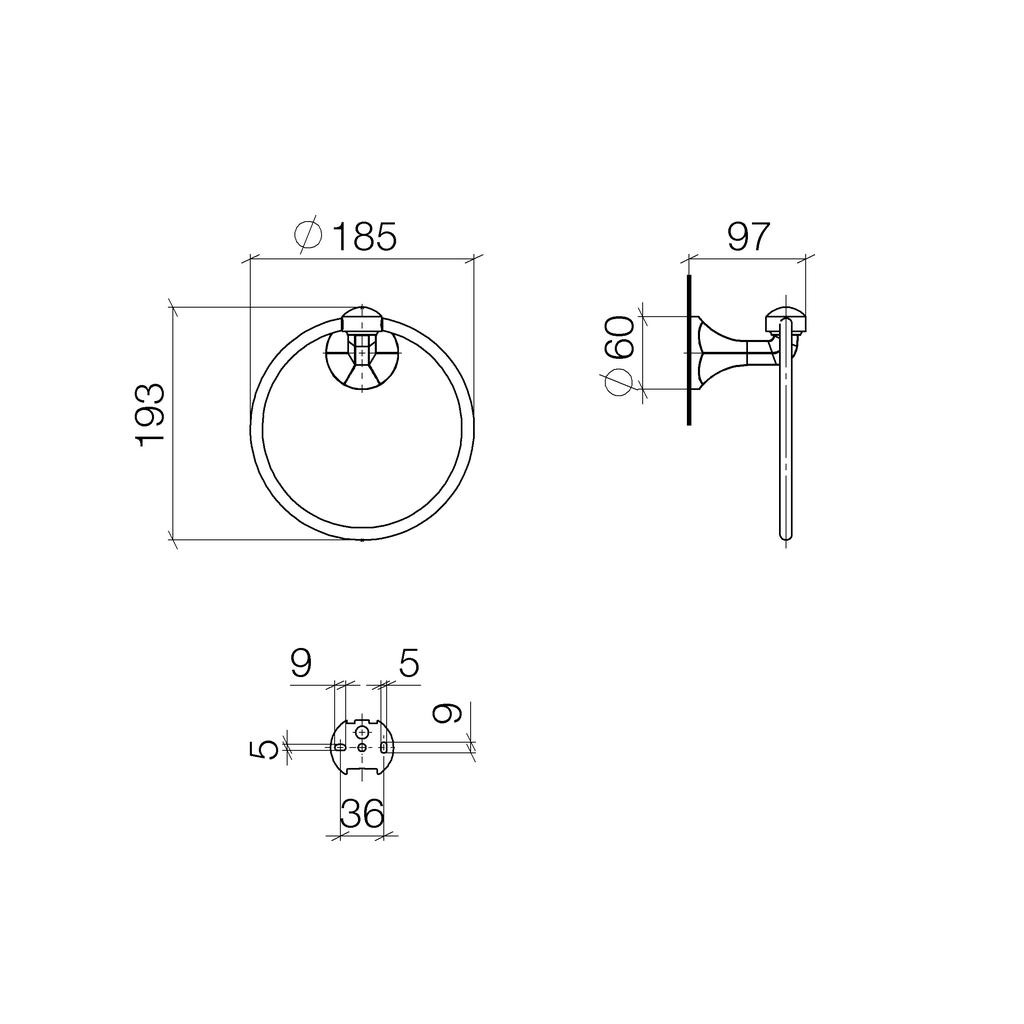 Dornbracht 83200361 Madison Towel Ring Platinum Matte 2