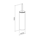 Dornbracht 84910979 Deque Generic Toilet Brush Set Platinum Matte 2