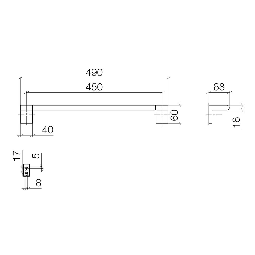 Dornbracht 83045670 Imo Towel Bar Chrome 2