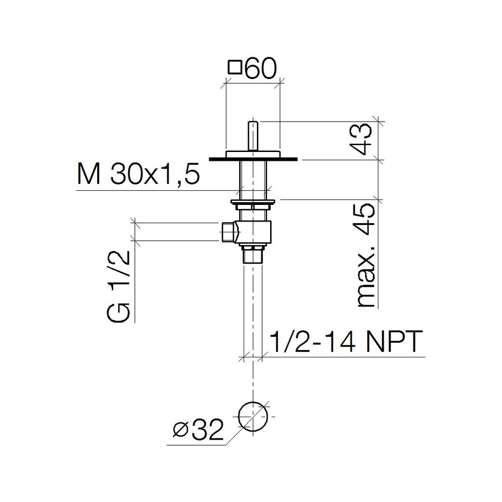 Dornbracht 20000782 Mem Deck Valve Platinum 2