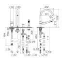 Dornbracht 27632661 Meta.02 Four Hole Tub Set With Hand Shower Platinum Matte 2