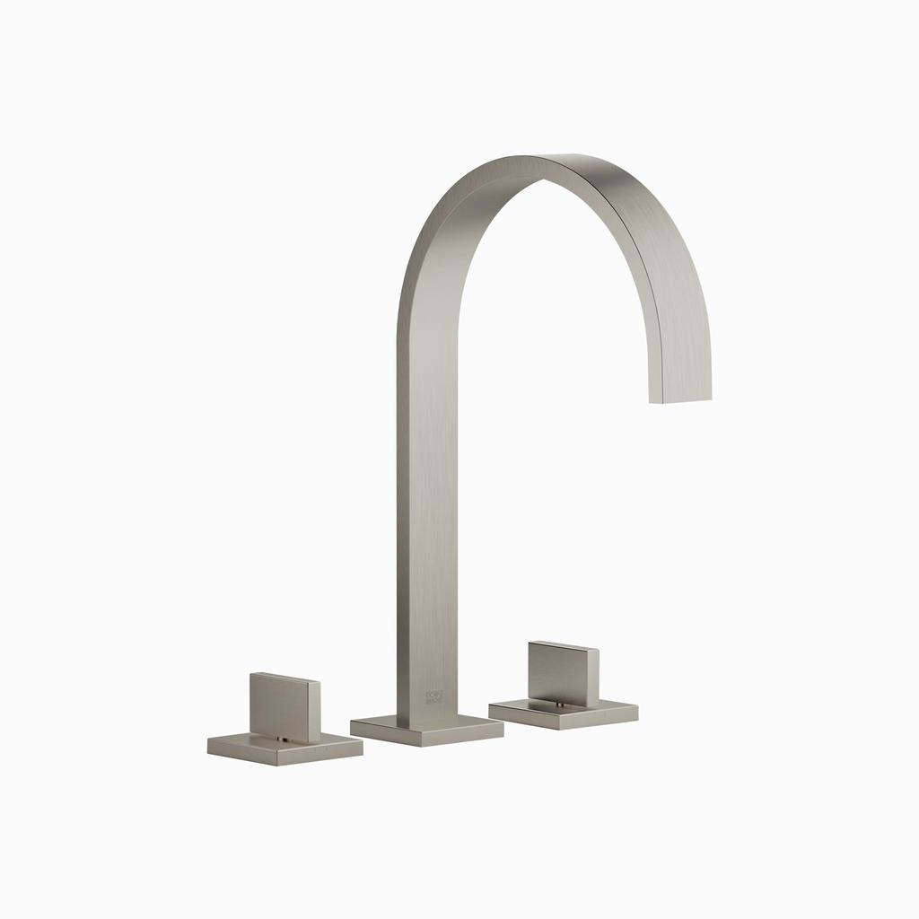 Dornbracht 20715782 Mem Three Hole Lavatory Faucet Platinum Matte 1
