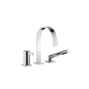 Dornbracht 27412782 Mem Three Hole Tub Set With Hand Shower Set Platinum 1