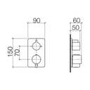Dornbracht 36426710 Lulu Concealed Thermostat Two Way Colume Control Platinum Matte 2