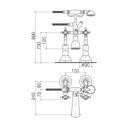 Dornbracht 25943360 Madison Tub Set Platinum 2