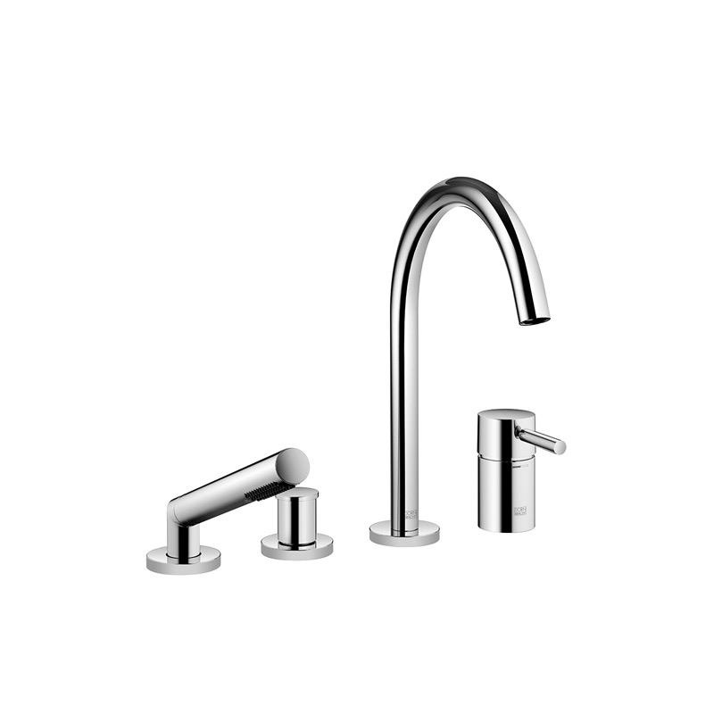 Dornbracht 27632661 Meta.02 Four Hole Tub Set With Hand Shower Platinum Matte 1