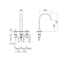 Dornbracht 20715782 Mem Three Hole Lavatory Faucet Platinum Matte 2