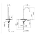 Dornbracht 17861888 Tara Classic Hot And Cold Water Dispenser Platinum Matte 2