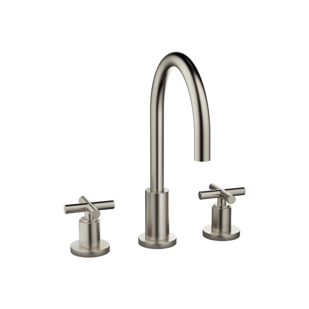 Dornbracht 20713892 Tara Three Hole Lavatory Faucet Platinum Matte 1