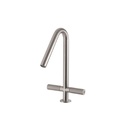 Treemme 6014 Single Hole Lavatory Faucet Two Handles Stainless 1
