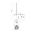Dornbracht 83900780 Mem Toilet Brush Set Platinum Matte 2