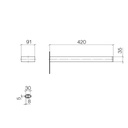 Dornbracht 83210780 Mem Towel Bar Platinum Matte 2